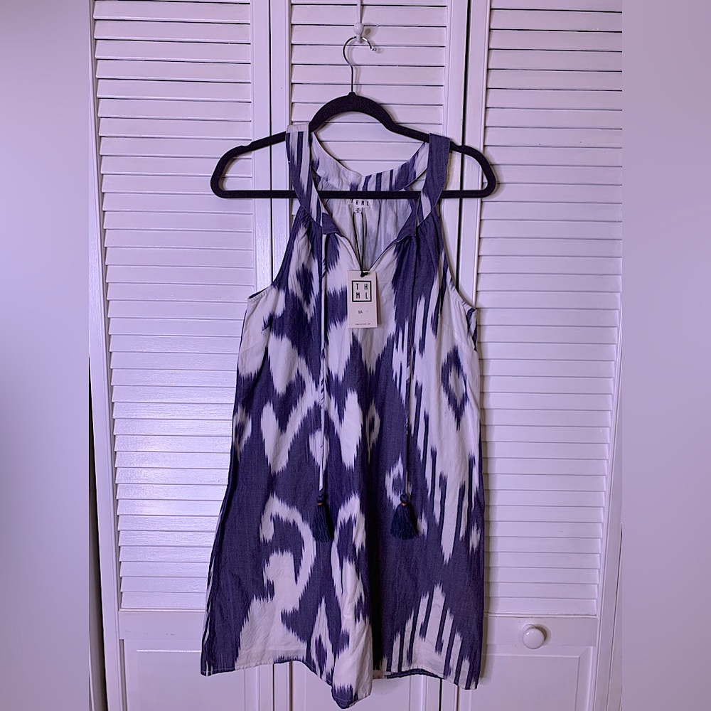 Blue and White Dress